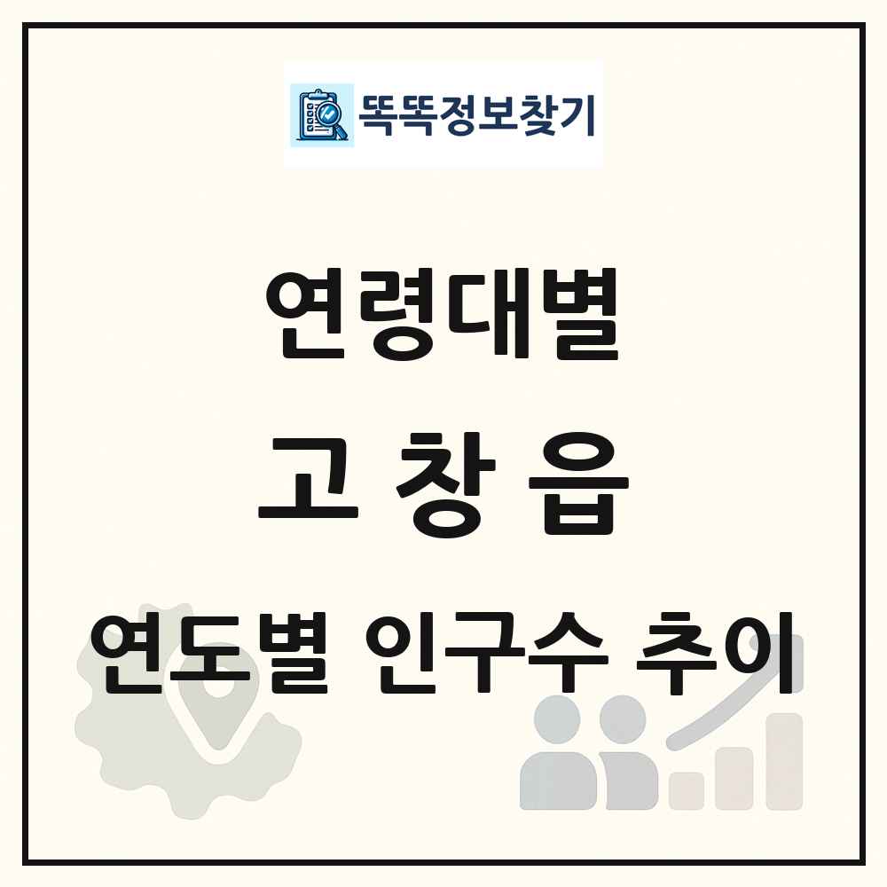 고창읍 생애주기별 인구수 링크 그림